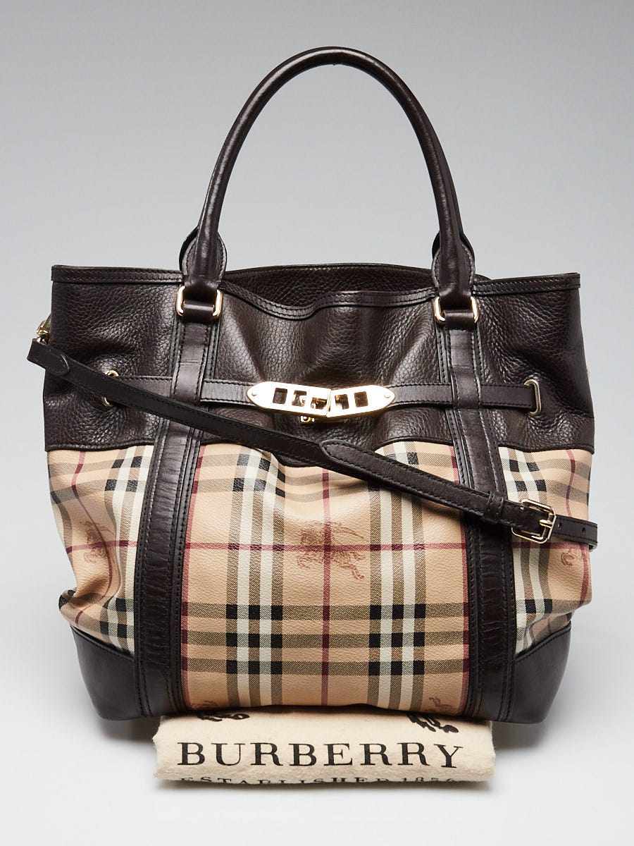 関税・送料込 Burberry Coated canvas バッグ Burberry Haymarket Check Coated Canvas Small Shoulder Bag