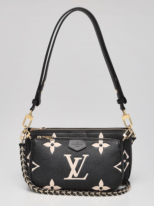 Louis Vuitton Bi-Color Black/Cream Monogram Empreinte Leather Multi Accessories Pochette Bag