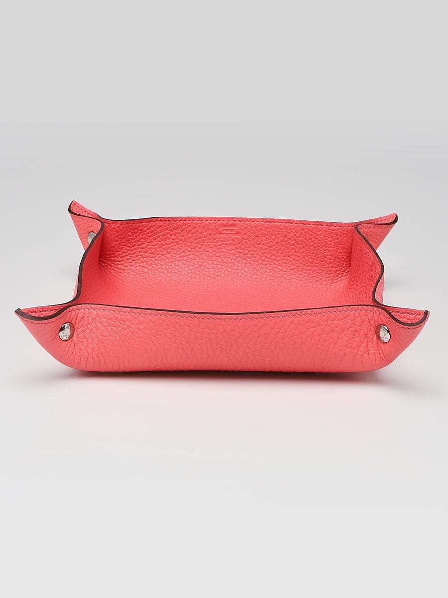Hermes Rose Lipstick Clemence Taurillon Leather Mises et Relances