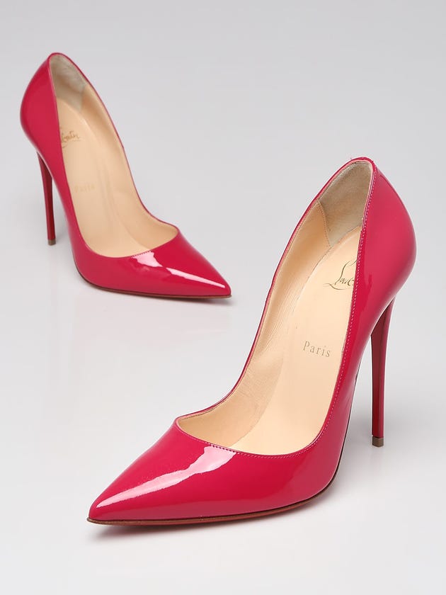 Christian Louboutin Rose Patent Leather So Kate 120 Pumps Size 9/39.5