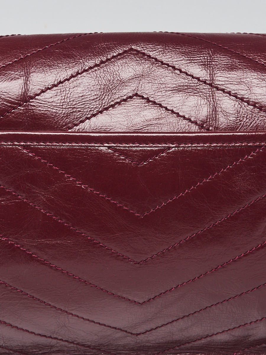 Niki leather crossbody bag Saint Laurent Burgundy in Leather - 36890559