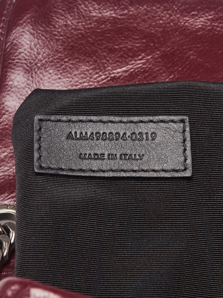 Niki leather crossbody bag Saint Laurent Burgundy in Leather - 36890559