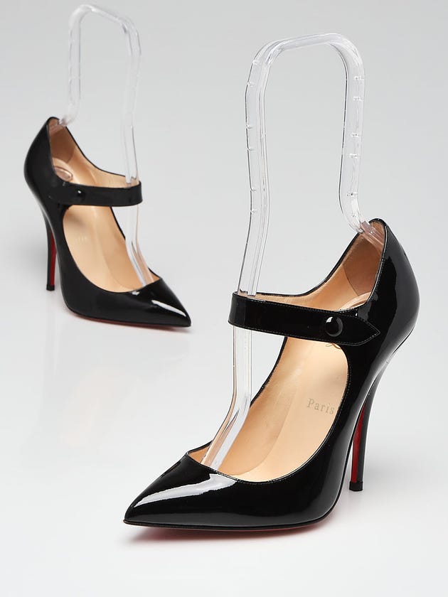 Christian Louboutin Black Patent Leather Neo Pensee 10 Pumps Size 6/36.5