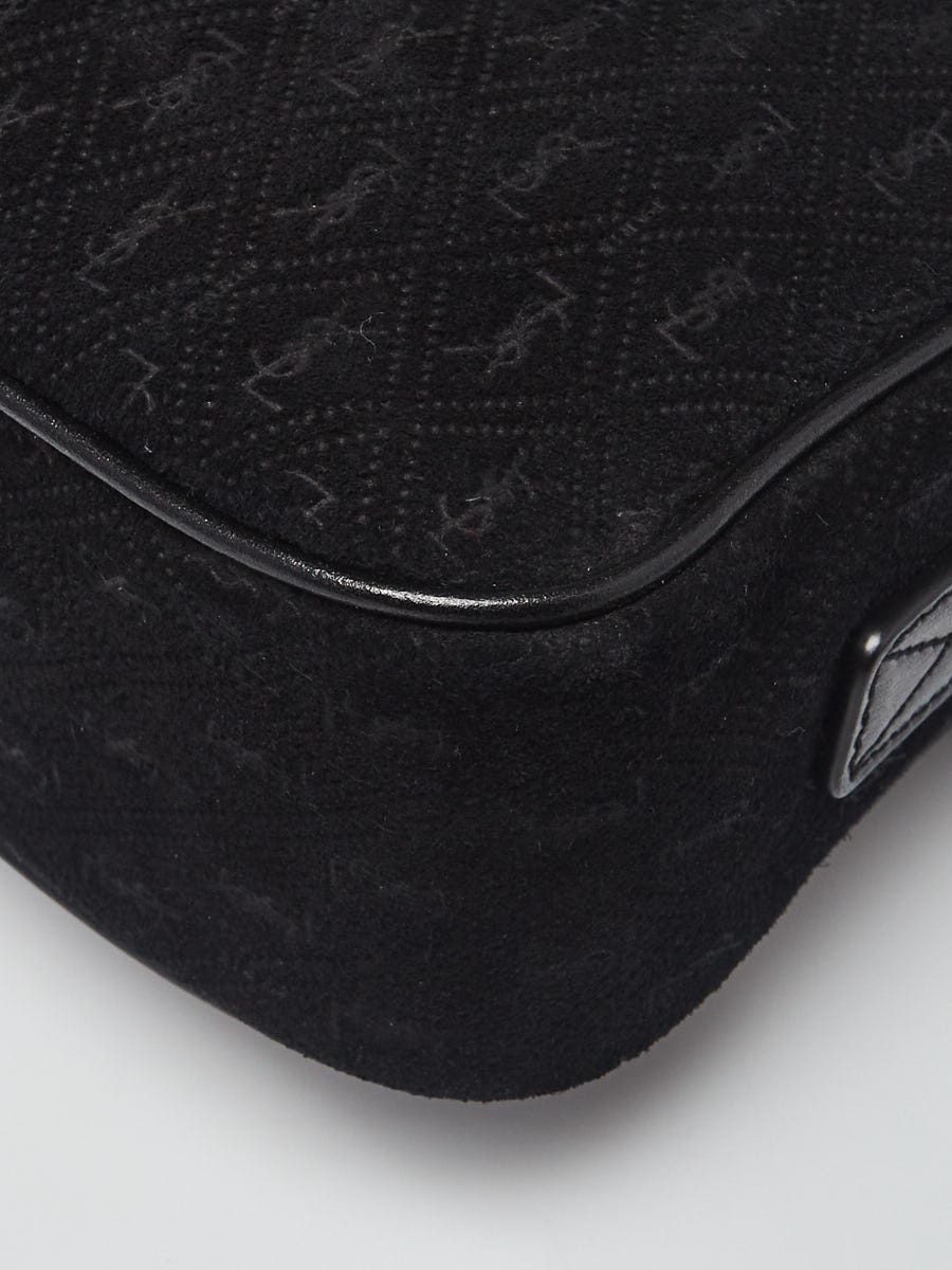 Saint Laurent Black Suede & Leather All-over Monogram Camera Bag ref.932460  - Joli Closet