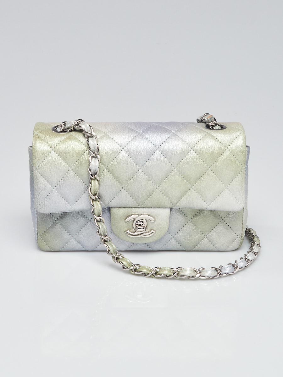 Túi xách Chanel Mini Flap Bag With Handle siêu cấp da bê màu xanh size 19cm   A93749  Túi xách cao cấp những mẫu túi siêu cấp like authentic cực đẹp