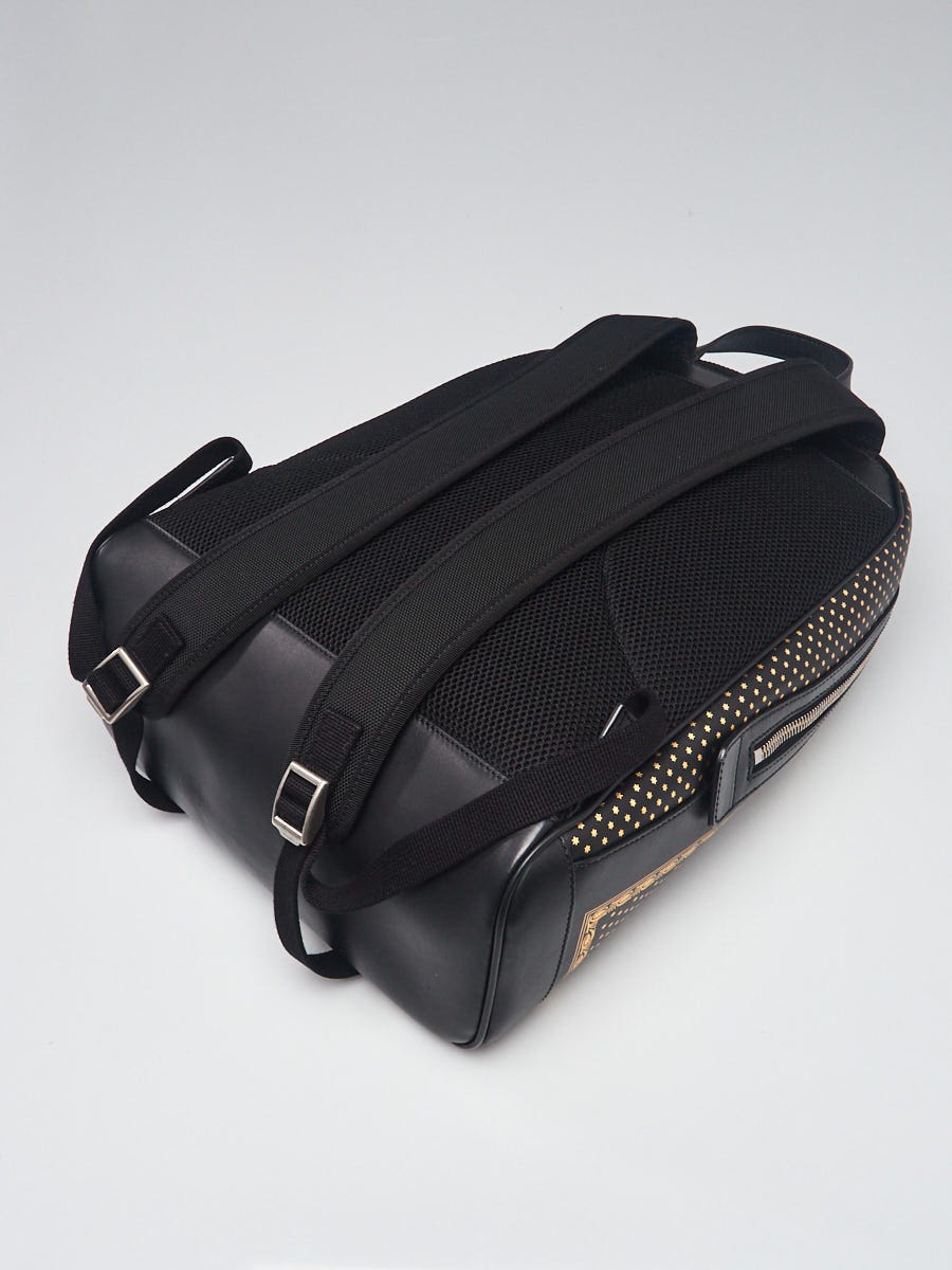 Gucci Black/Gold Leather GUCCY Sega Backpack Bag - Yoogi's Closet