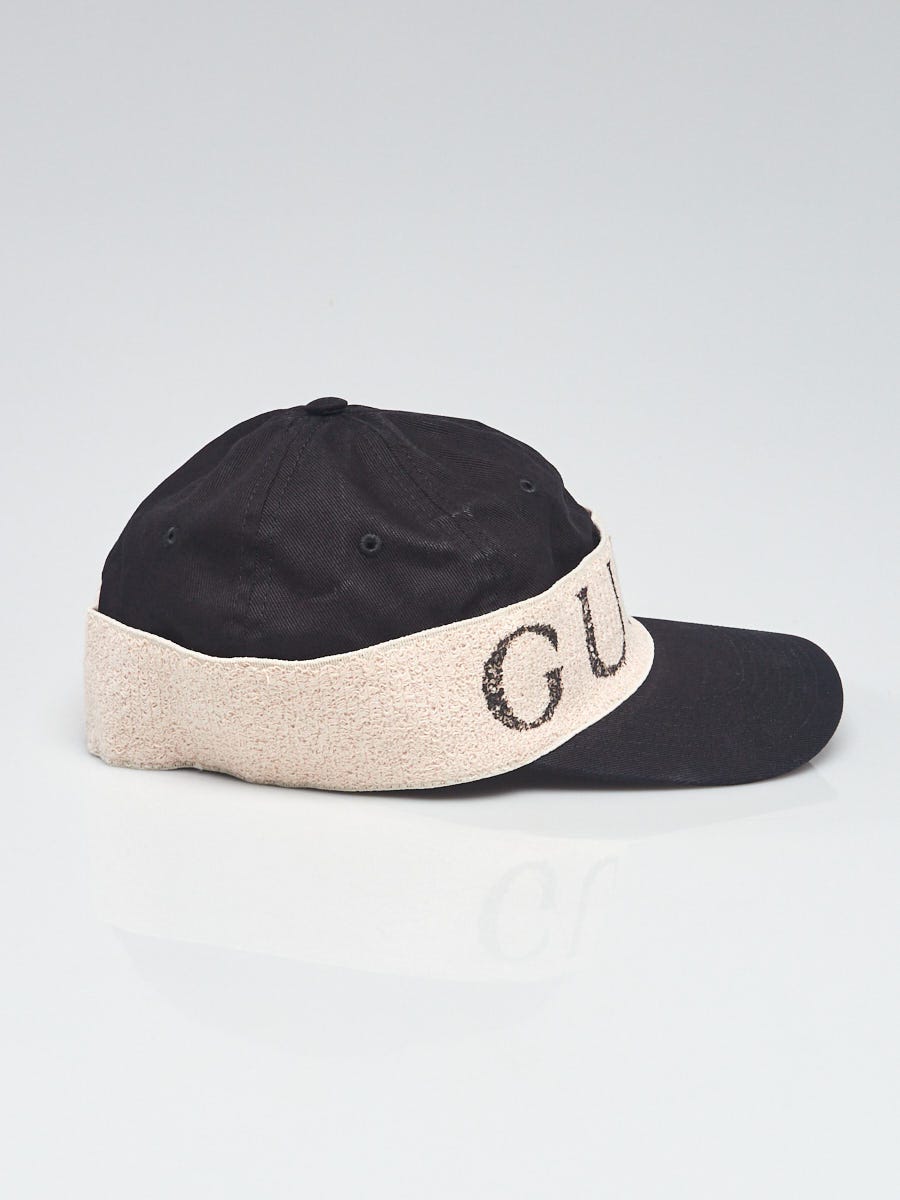 Gucci Black/Beige Canvas Logo Baseball Hat Size M | Yoogi display picture 2
