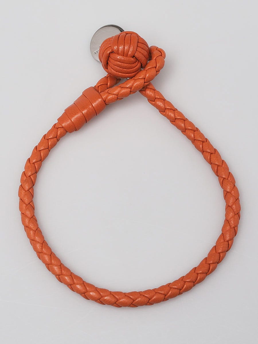 【BOTTEGA VENETA】 Intrecciato bracelet Camel★関税込 Bottega Veneta Intrecciato Leather Double Strand Knot