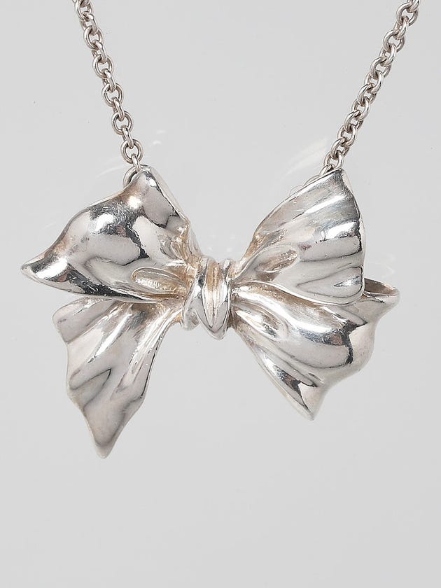 Tiffany & Co. Sterling Silver Bow Pendant