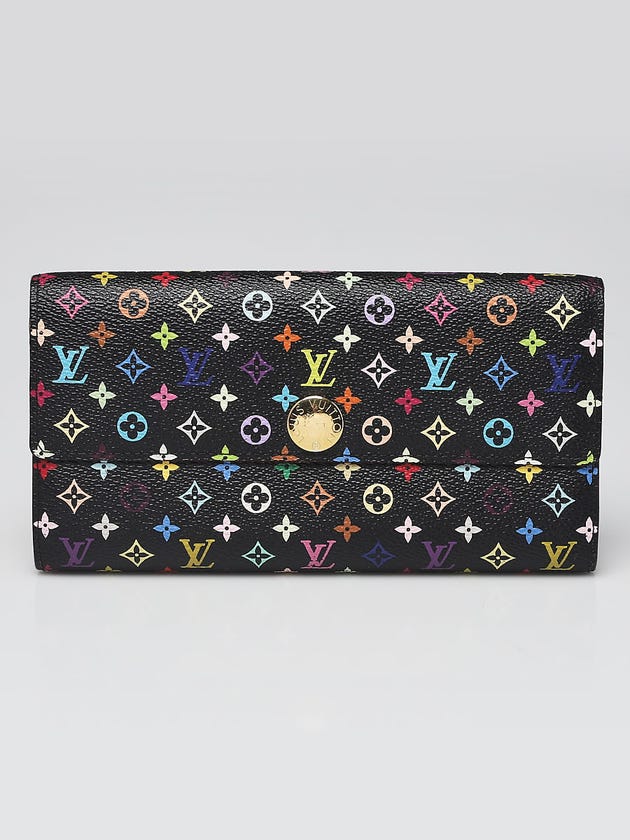 Louis Vuitton Black Monogram Multicolore Grenade Sarah Wallet