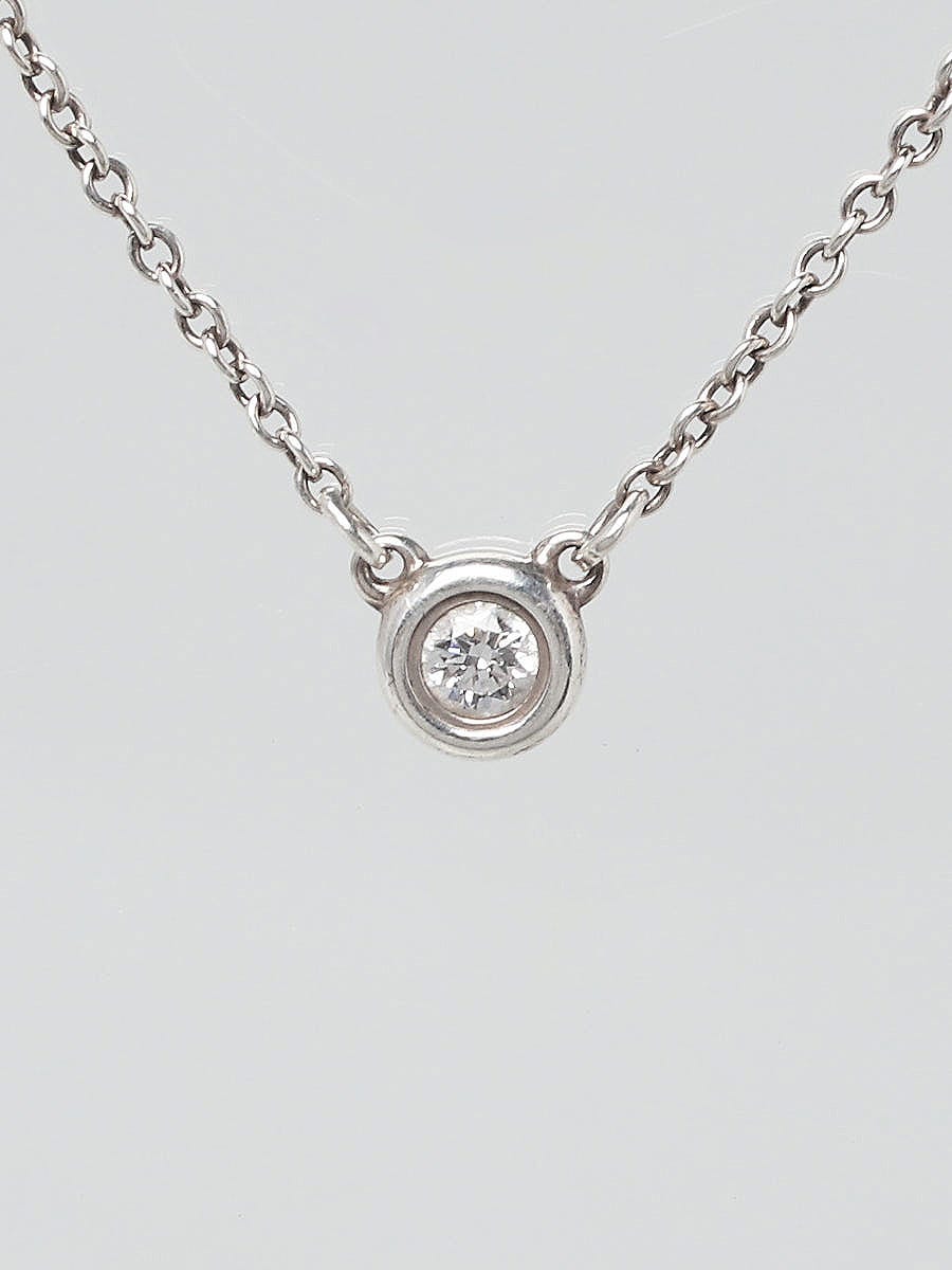 Elsa Peretti Diamonds by The Yard Open Heart Necklace in Sterling Silver