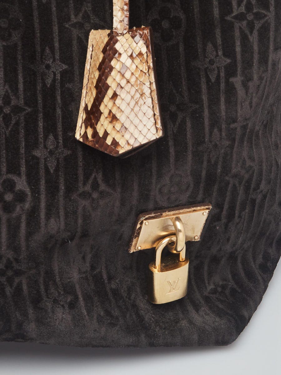 Louis Vuitton Limited Edition Kohl Monogram Embossed Suede Whisper PM Bag -  Yoogi's Closet
