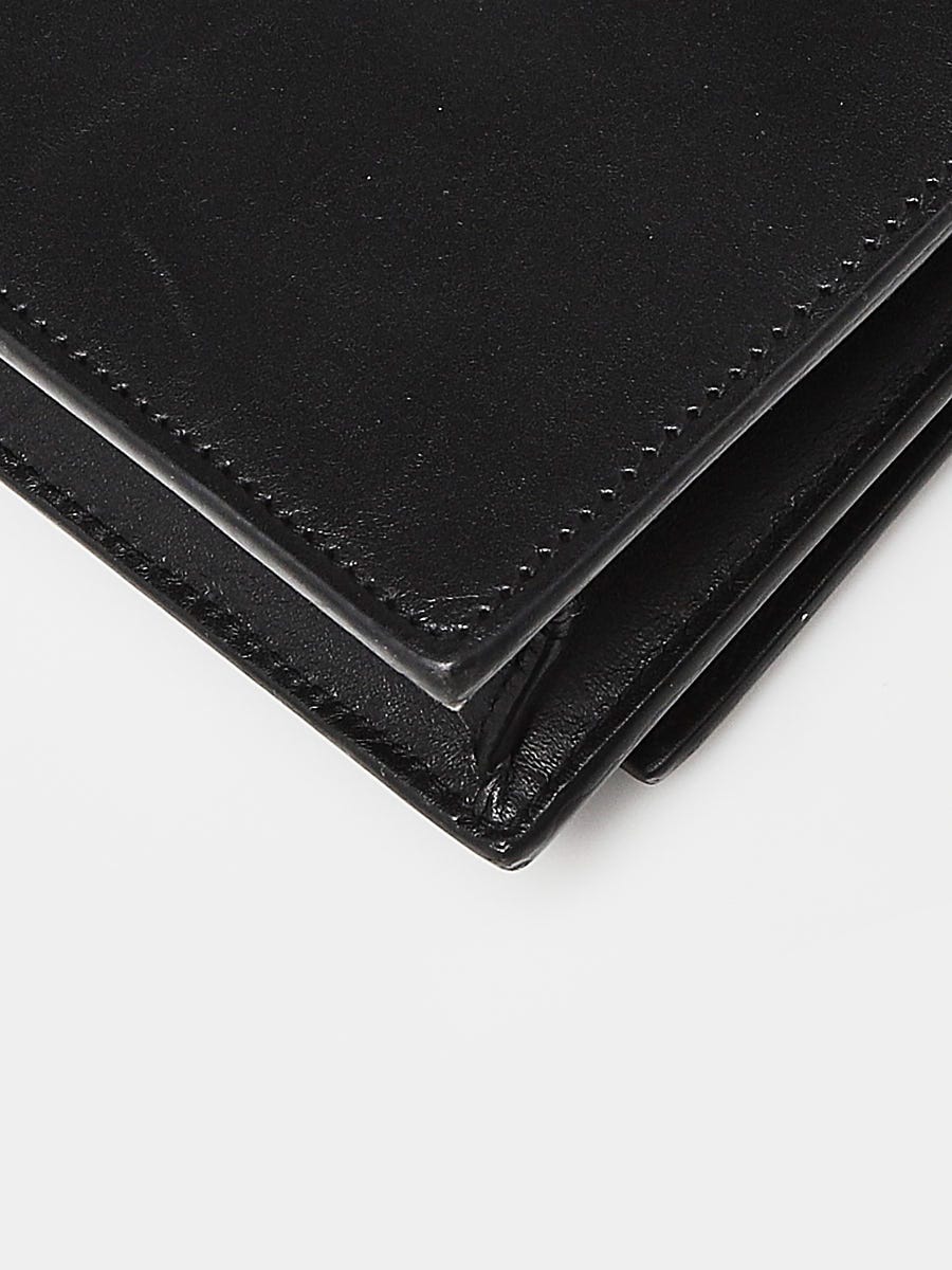 Business card holder with flap in smooth leather, Saint Laurent