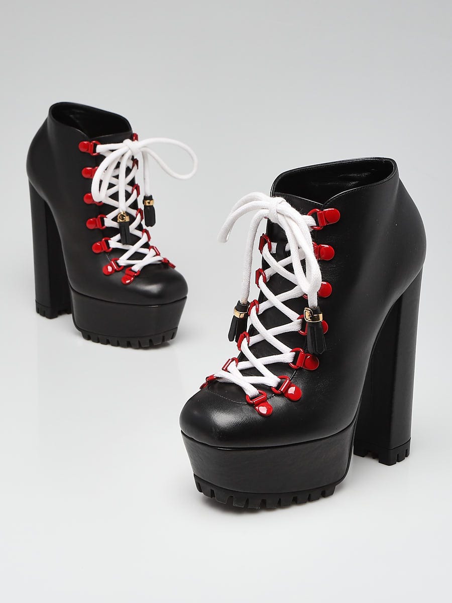 Black Kayka Platform Ankle Boots Size - Yoogi's Closet