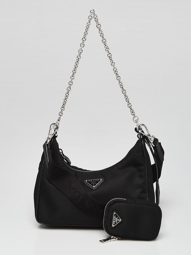 Prada Black Tessuto Nylon 2005 Re-Edition Shoulder Bag 1BH204