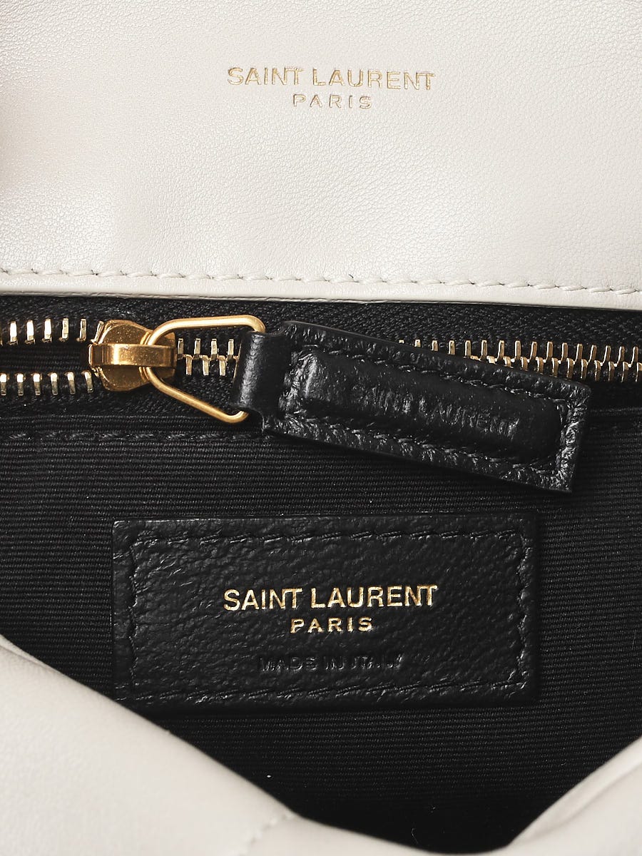 Yves Saint Laurent Black Quilted Lambskin Leather Small LouLou Puffer Bag -  Yoogi's Closet
