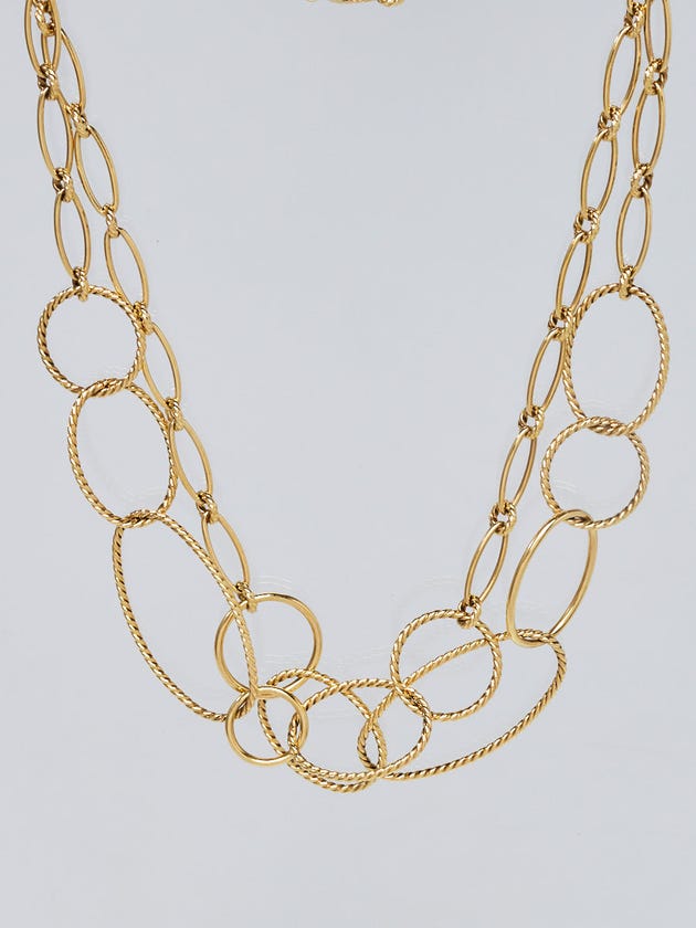 David Yurman 18k Yellow Gold Mobile Link Necklace