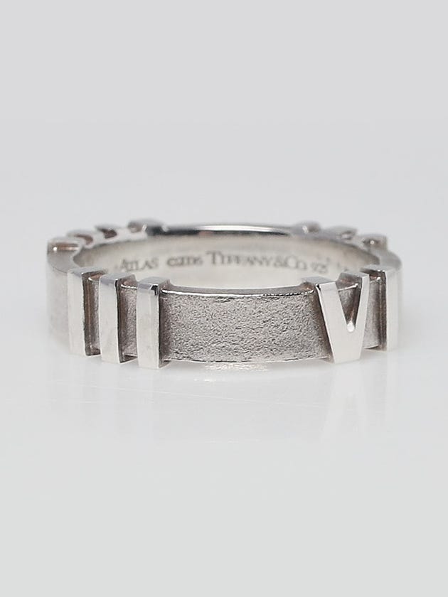 Tiffany & Co. Sterling Silver Atlas Ring Size 6