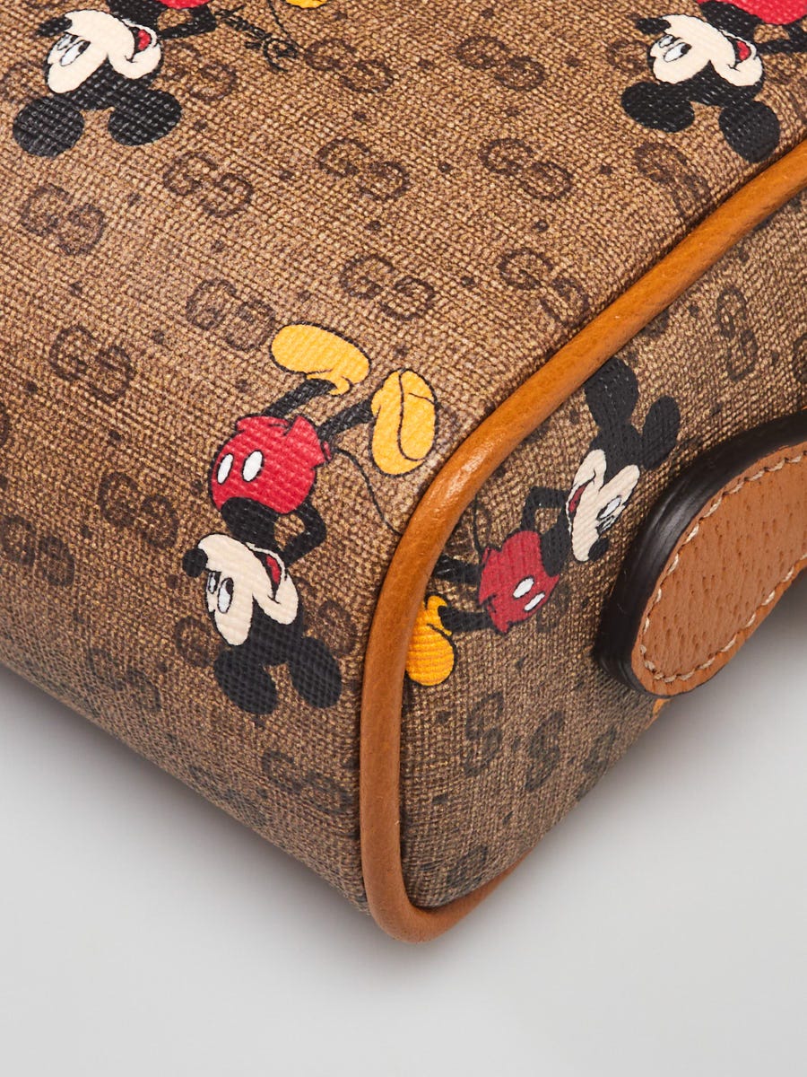 Gucci x Disney Brown GG Coated Canvas Mickey Mouse Mini Backpack Bag -  Yoogi's Closet