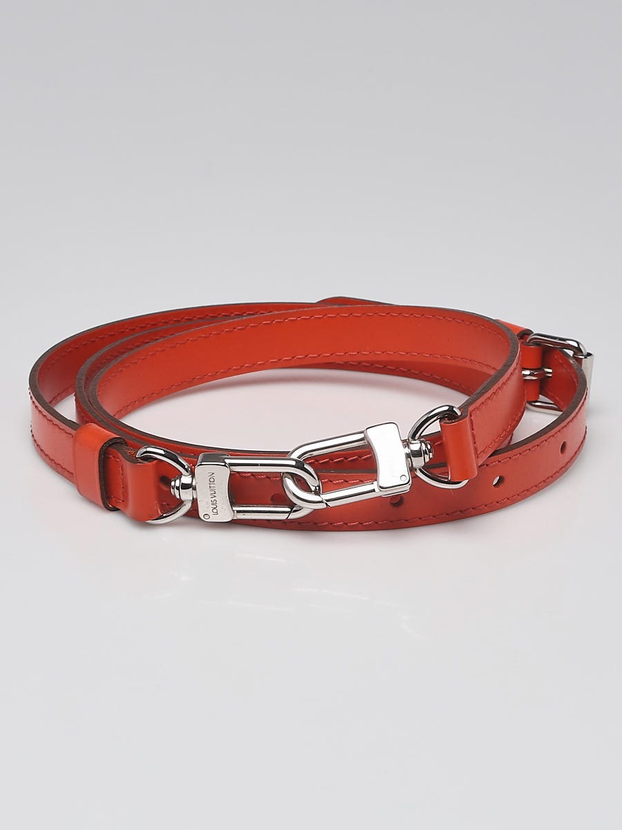 Louis Vuitton 16mm Red Leather Strap - Yoogi's Closet
