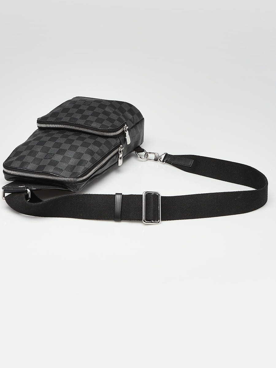 Louis+Vuitton+Avenue+Damier+Graphite+Sling+Bag+Black+Canvas for sale online