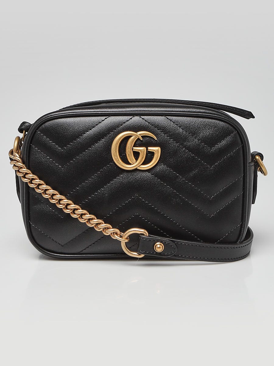 Gucci White Quilted Leather GG Marmont Mini Shoulder Bag - Yoogi's