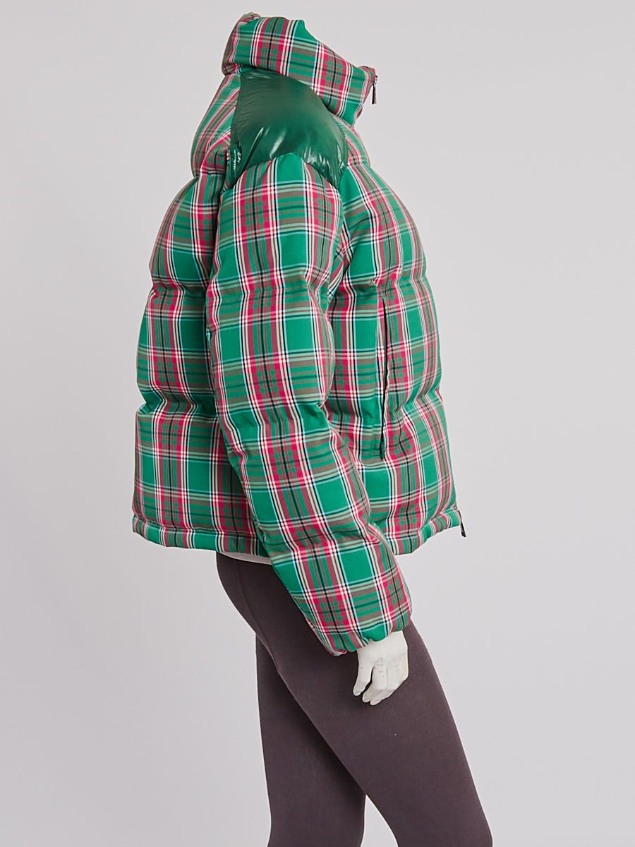 Moncler plaid clearance puffer