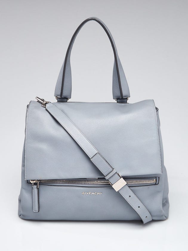 Givenchy Light Blue Pebbled Leather Pandora Pure Medium Bag