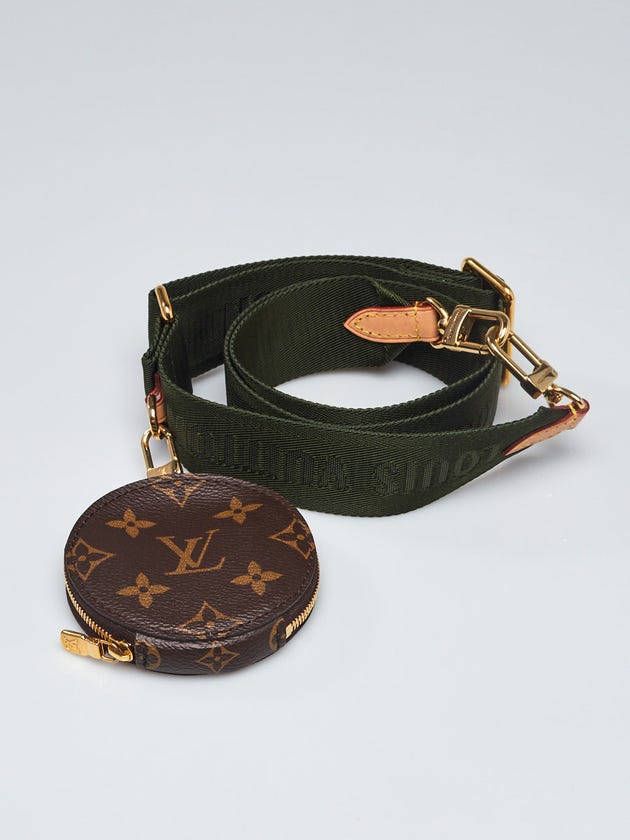 Louis Vuitton Khaki Nylon Multi Pochette Accessories Strap and Round Coin Purse