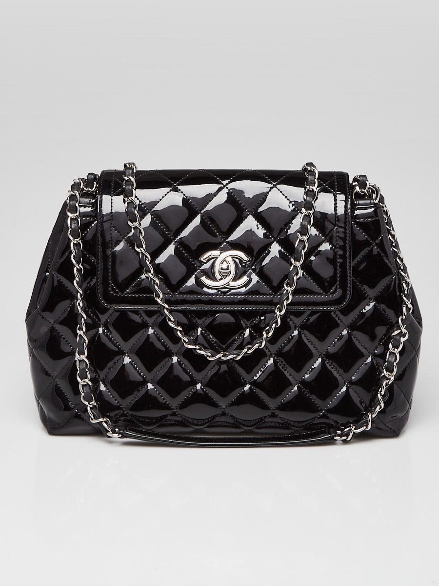 Chanel Black Patent Quilted Leather Coco Shine Accordion Flap Bag - Yoogi's  Closet