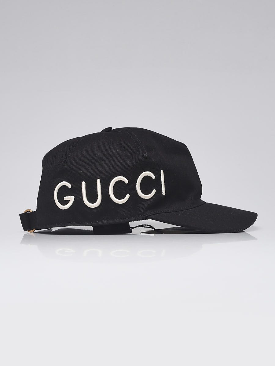 Gucci - Authenticated Hat - Cotton Black Plain for Men, Very Good Condition