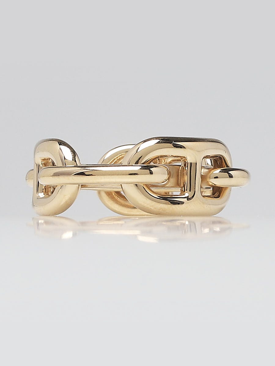 Buy Hermes Chaine D'ancre Regate Scarf Ring 24K Yellow Gold Online