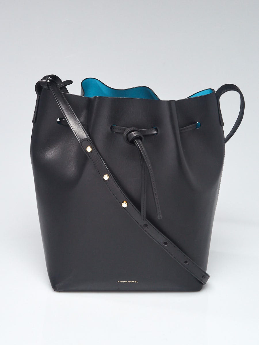 Mansur Gavriel Black Leather Bucket Bag One Size Mansur Gavriel | The  Luxury Closet