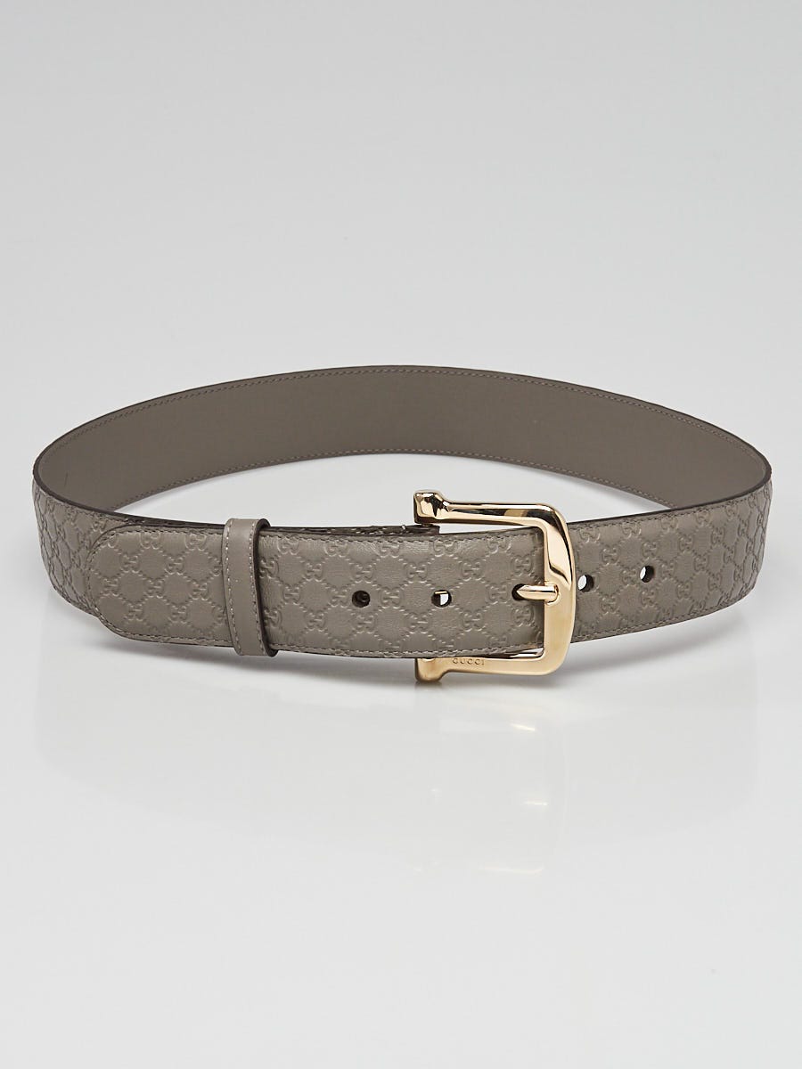 NWT GUCCI Belt Leather Gray Size: 80/32 Length: 32 - 35 inch