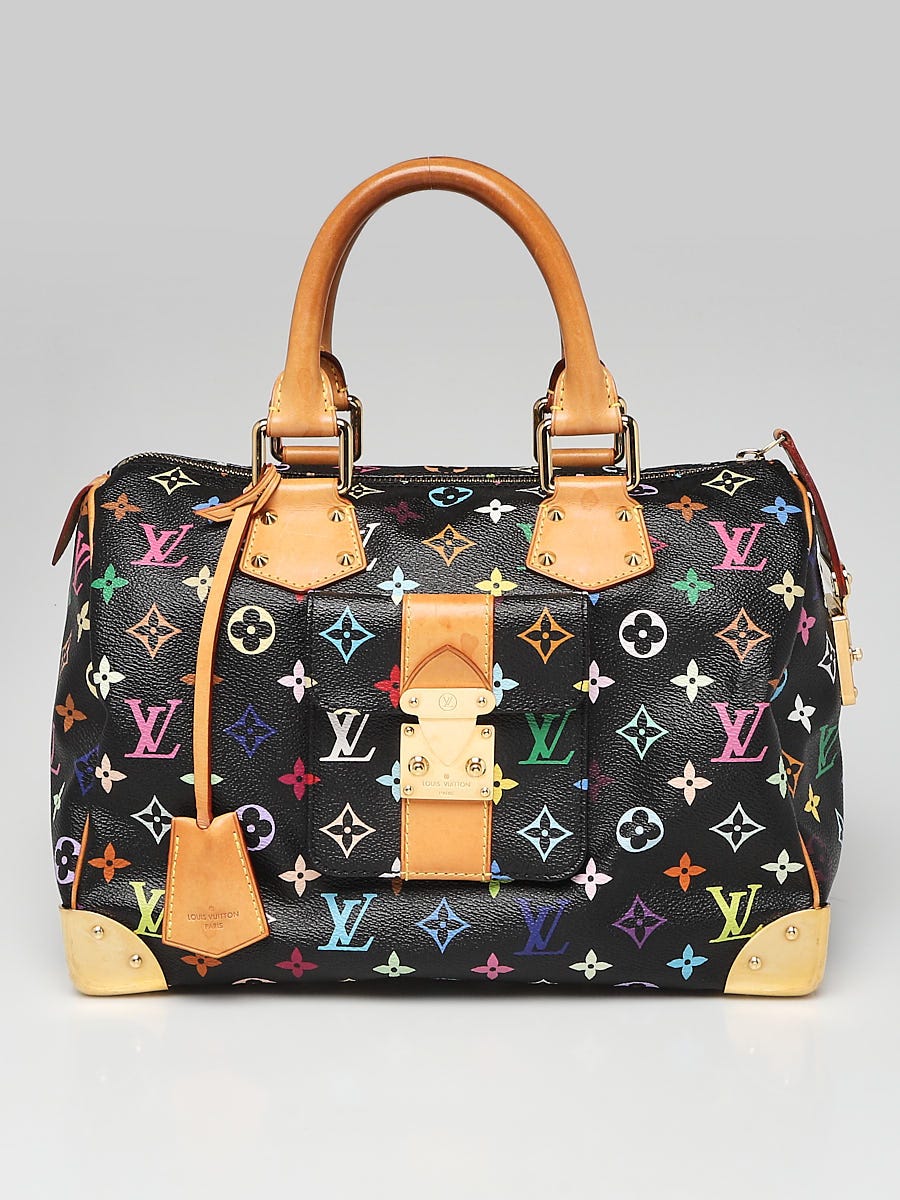 Louis Vuitton Black Monogram Multicolore Speedy 30 Bag