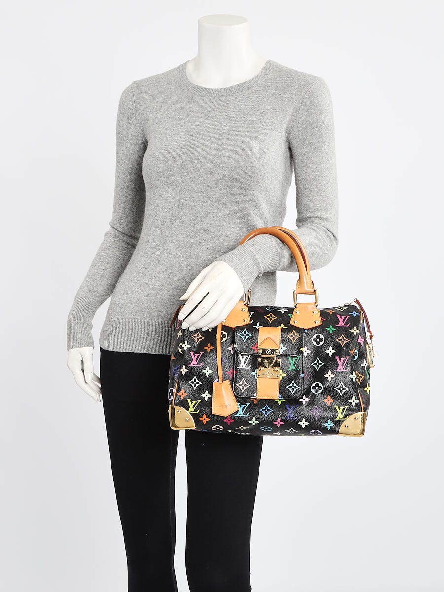 Louis Vuitton Black Monogram Multicolore Speedy 30 Bag