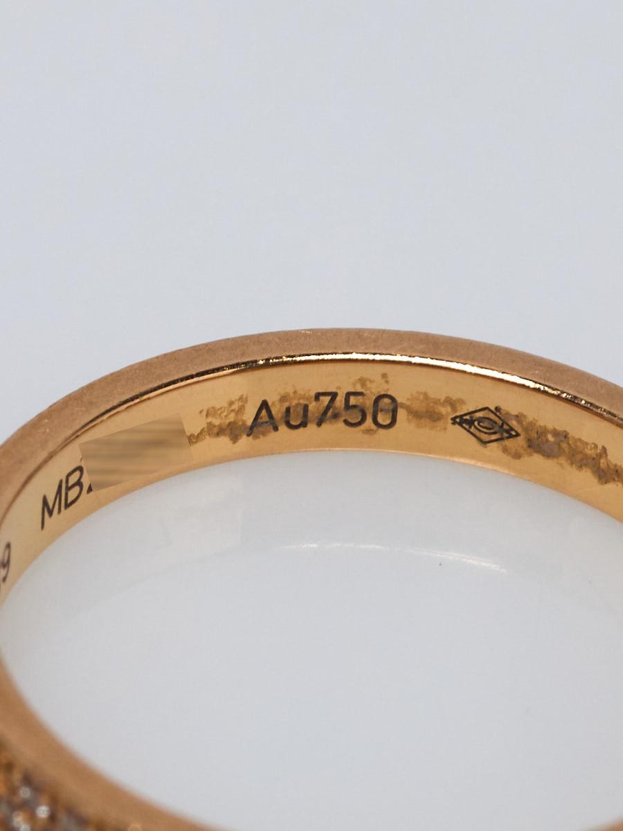 純金　切符形 Cartier 18k Yellow Gold and Diamond Small Model LOVE Ring
