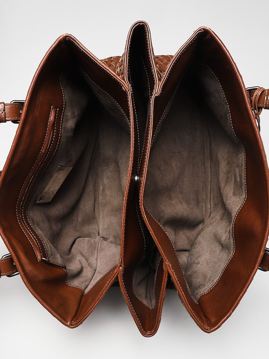 【関税&送料込】Bottega Veneta Dark Brown Nappa Leather Andi Bottega Veneta - Dark Brown Woven Nappa Leather Shopper