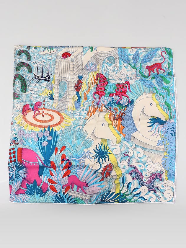 Hermes 90cm Multicolor Silk Cosmographia Universalis Square Scarf