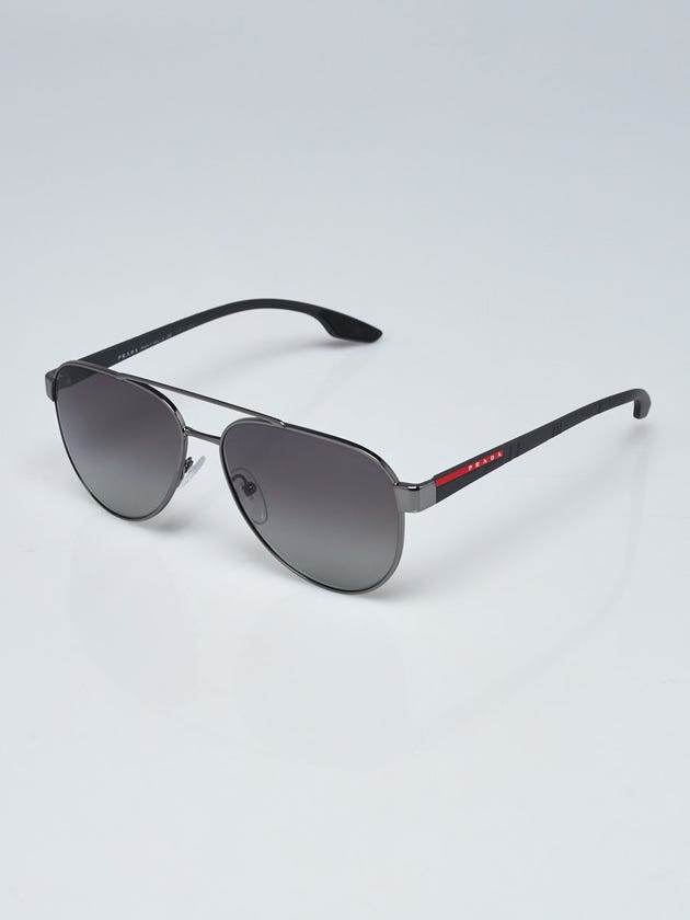 Prada Grey Rubber Aviator Sunglasses - SPS54T