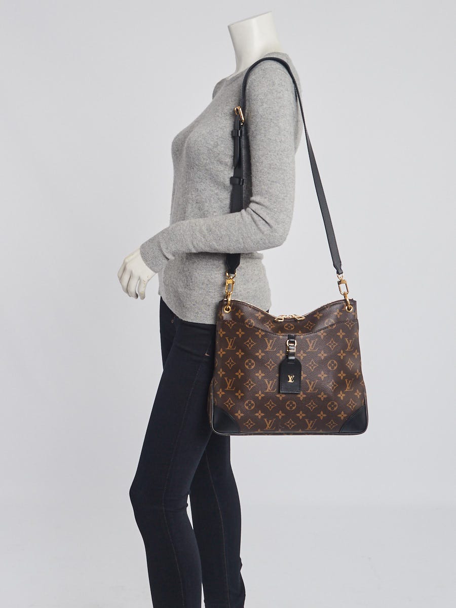 Louis Vuitton Black Monogram Canvas Odeon NM MM Tote Bag - Yoogi's Closet