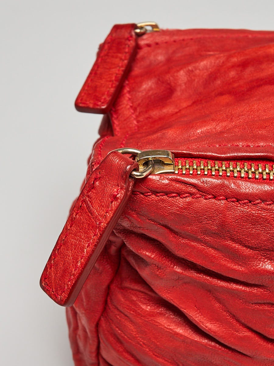 Givenchy Red Pepe Leather Mini Pandora Bag