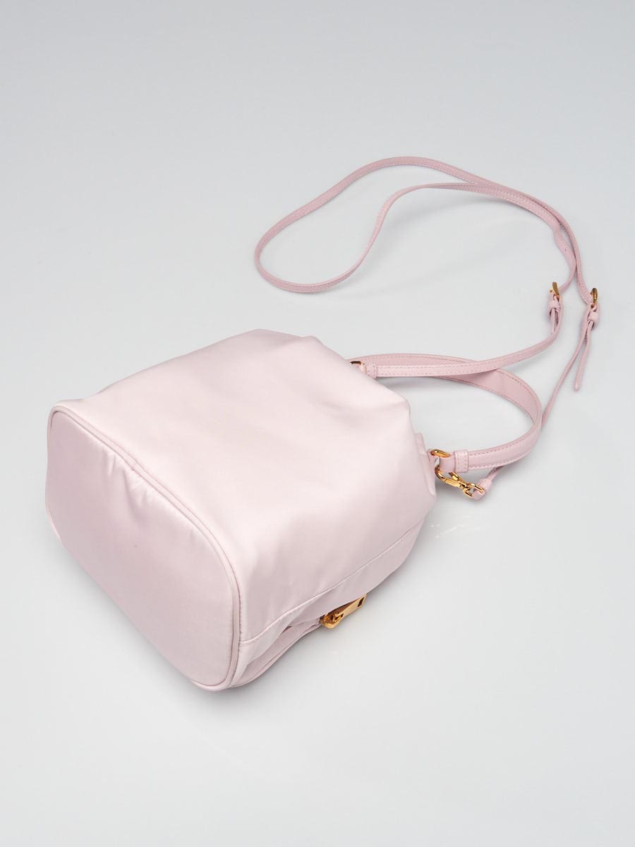 Prada Alabastro Re-Nylon Nylon Convertible Duet Bucket Bag 1BH038