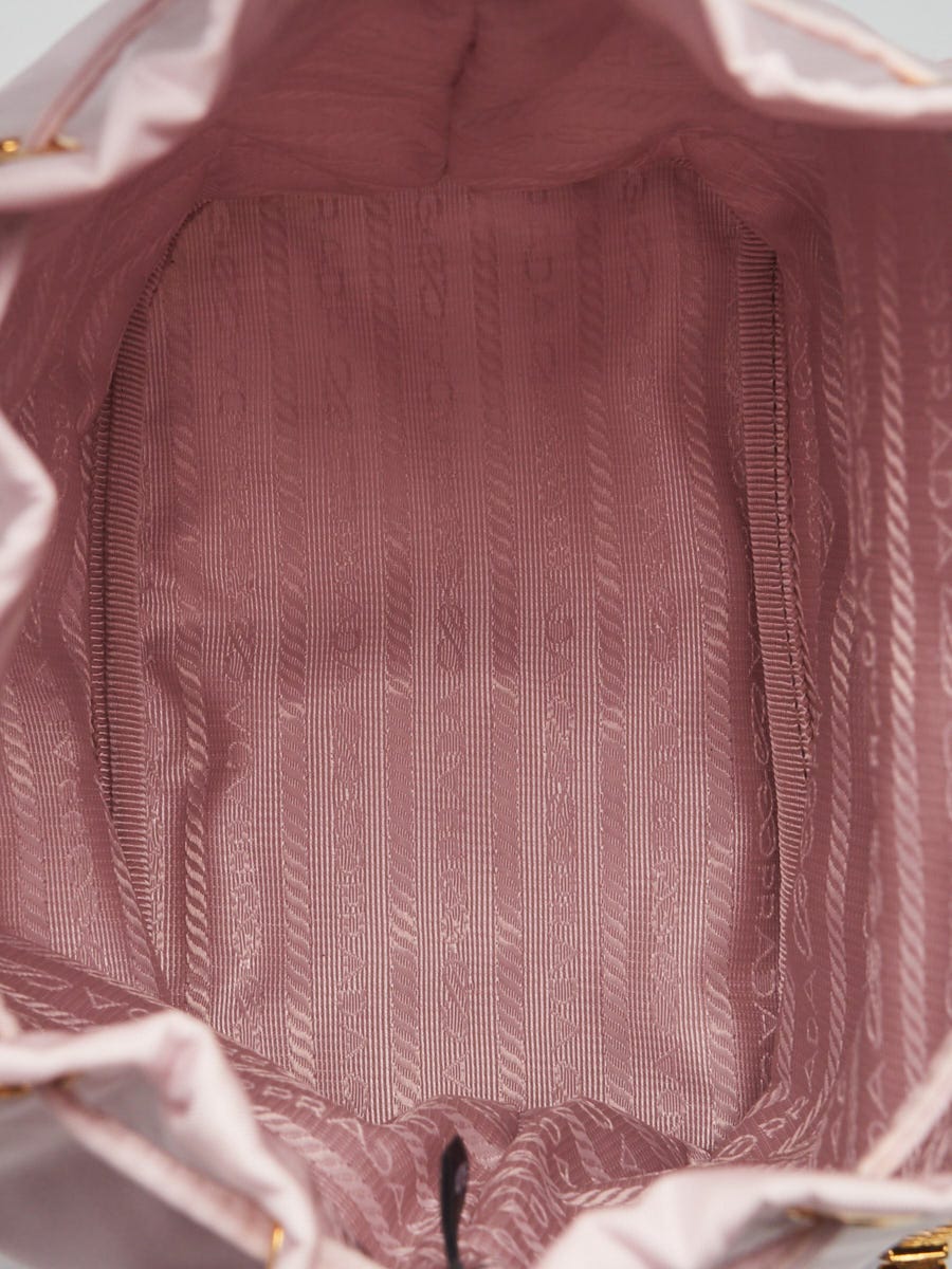 Prada Pink Re-Nylon Nylon Convertible Duet Bucket Bag 1BH038