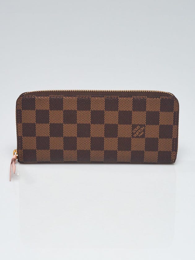 Louis Vuitton Damier Canvas Rose Ballerine Clemence Wallet