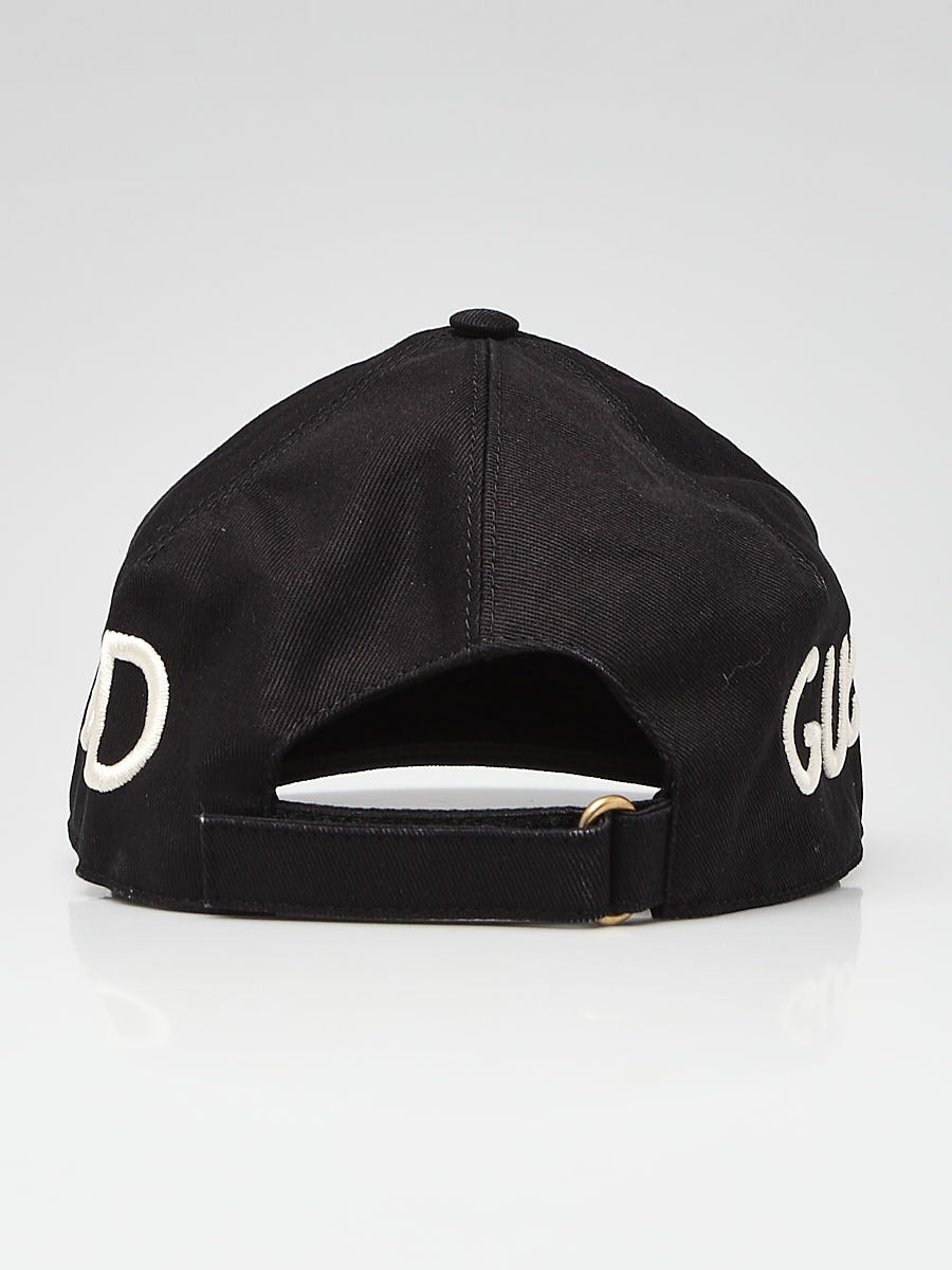 Gucci Black Cotton Loved Baseball Hat Size L | Yoogi display picture 1