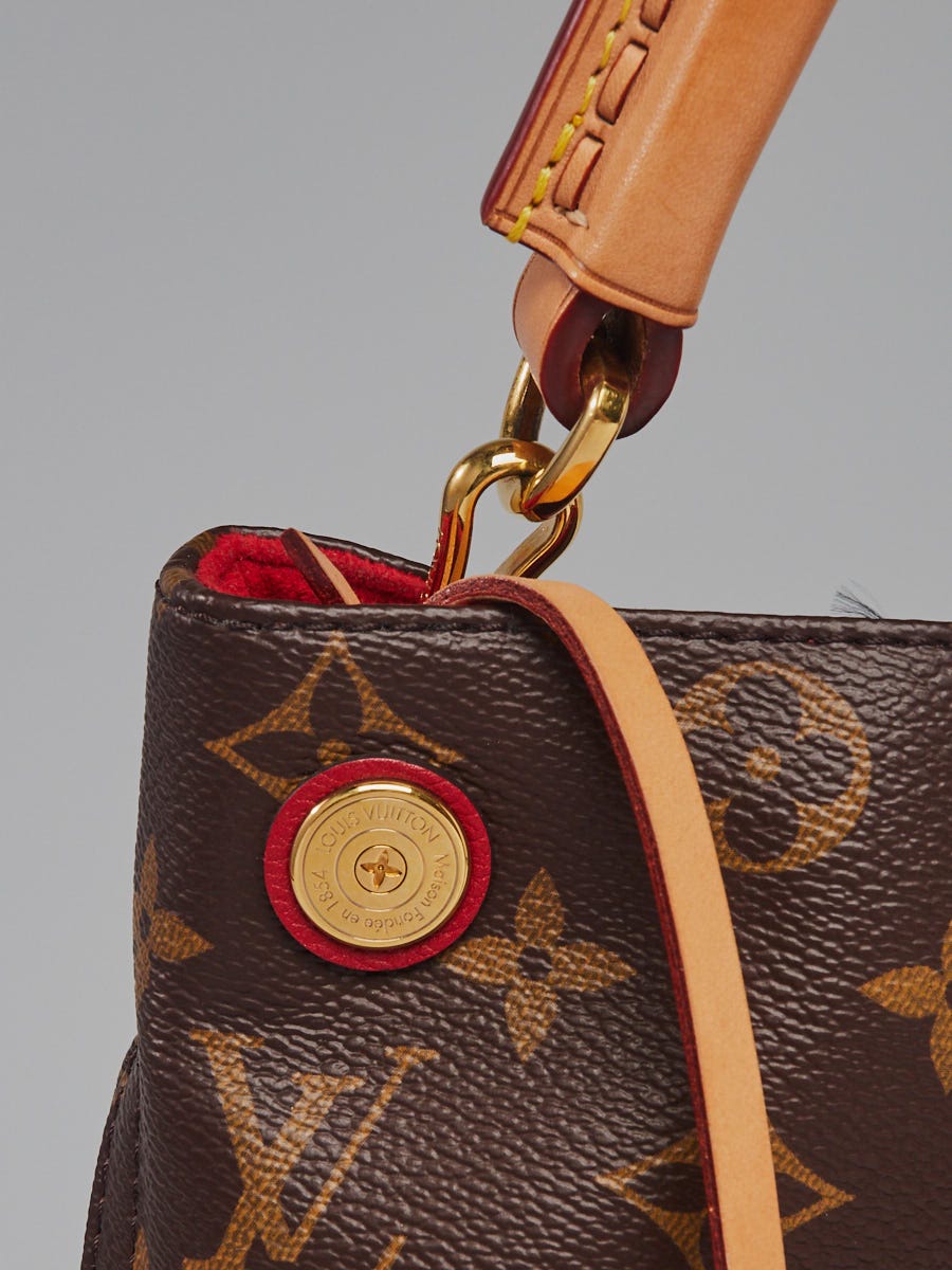 Louis Vuitton Brown Monogram Coated Canvas And Cerise Leather