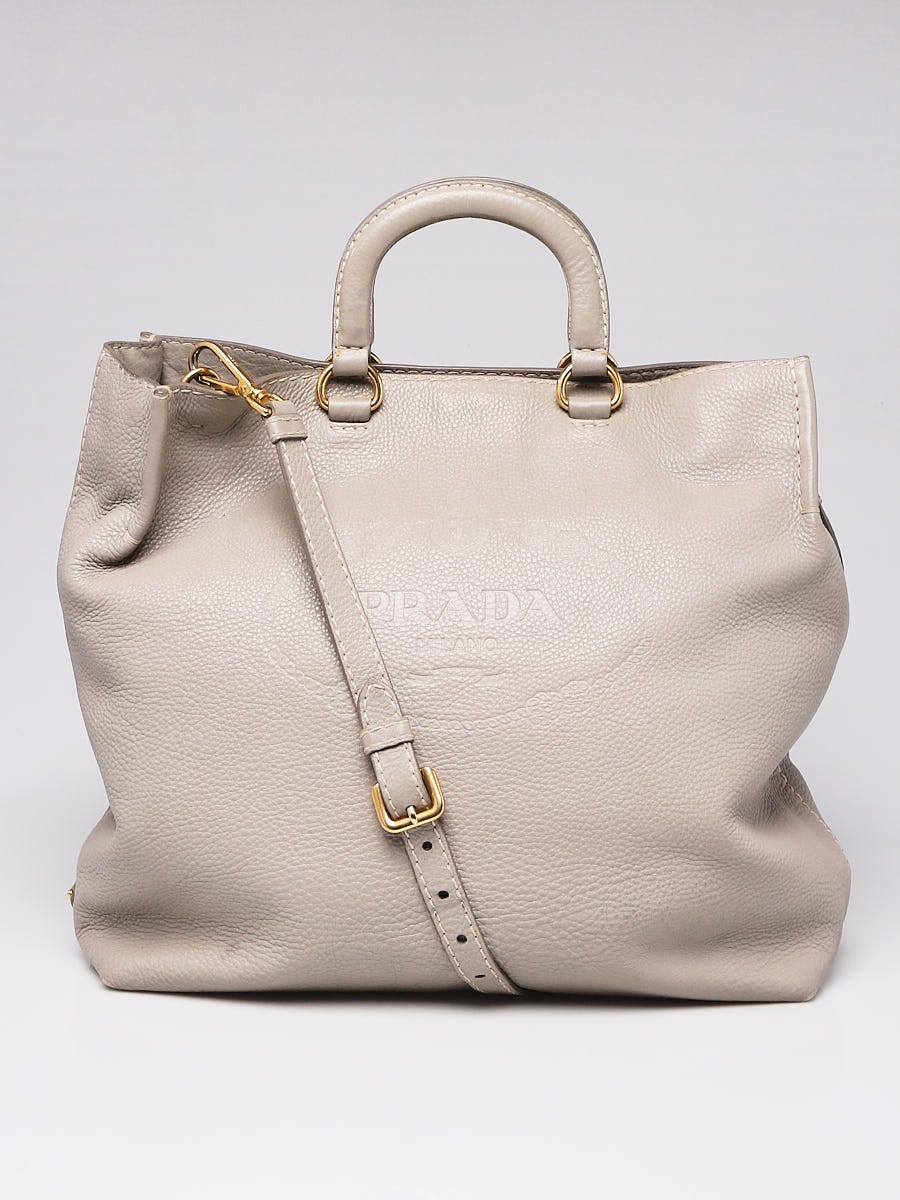 Shop Prada Leather Tote Bag