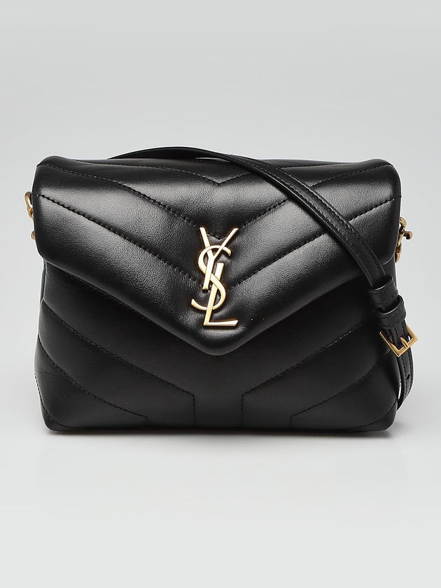 Yves Saint Laurent Black Quilted Leather Toy LouLou Shoulder Bag
