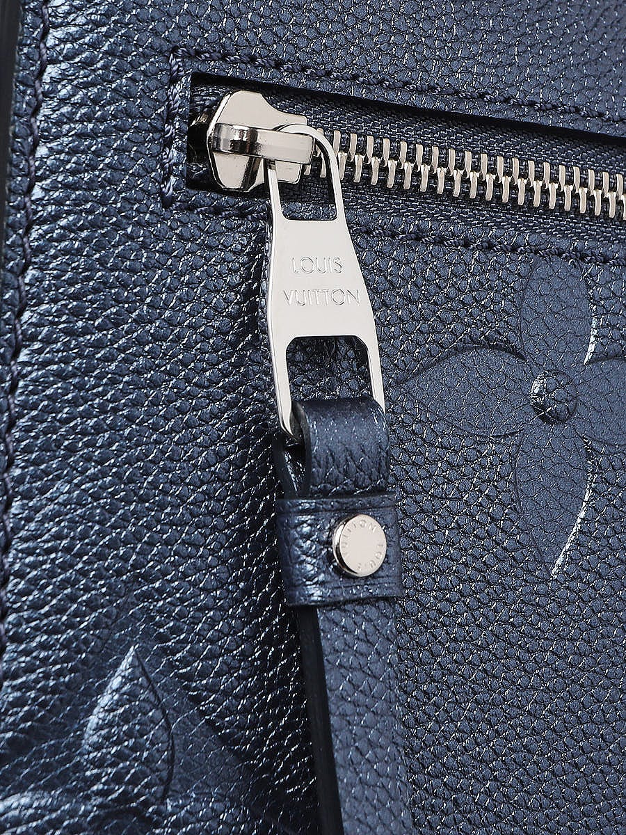 Louis Vuitton Monogram Leather Metallic Navy Nacre Empreinte Key Pouch  58lk725s at 1stDibs